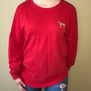 Red PINK print Long Sleeve Shirt.